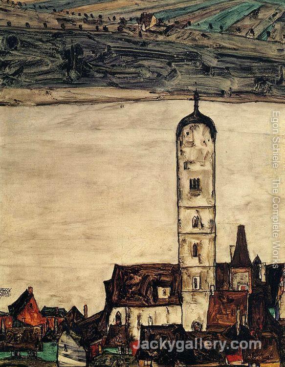 Church In Stein On The Danube by Egon Schiele paintings reproduction
